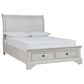Ashley Robbinsdale 4-Piece Full Storage Bedroom Set in Antique White, , large