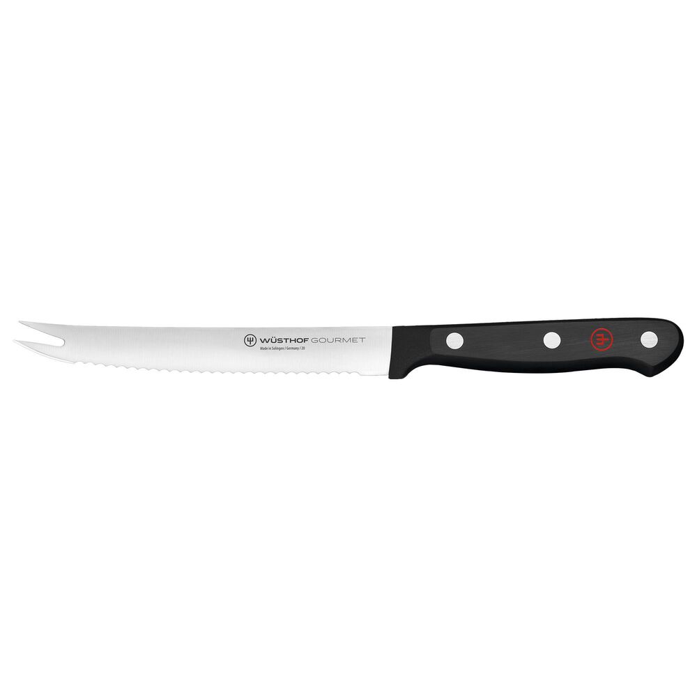 Wusthof Gourmet 5" Tomato Knife in Stainless Steel and Black, , large
