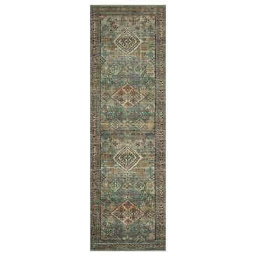 Magnolia Home Sinclair 2" x 5" Turquoise and Multicolor Runner, , large