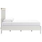 Ashley Linnocreek 4-Piece Queen Bedroom Set in White and Warm Brown, , large