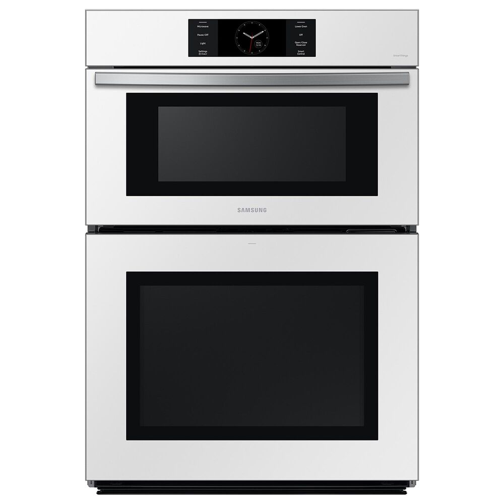 Samsung Bespoke 2-Piece Kitchen Package with White Bespoke 30" Combination Wall Oven and Black 36" Induction Cooktop, , large