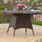 Hearth and Haven Corsica Outdoor Wicker Dining Table with Circular Top, Brown, , large