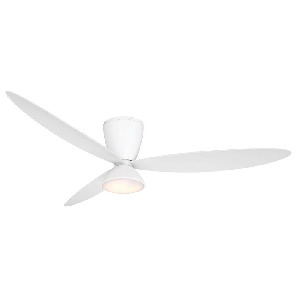 Minka-Aire Hourglass 58" LED Smart Flush Mount Ceiling Fan in Flat White, , large