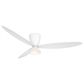 Minka-Aire Hourglass 58" LED Smart Flush Mount Ceiling Fan in Flat White, , large