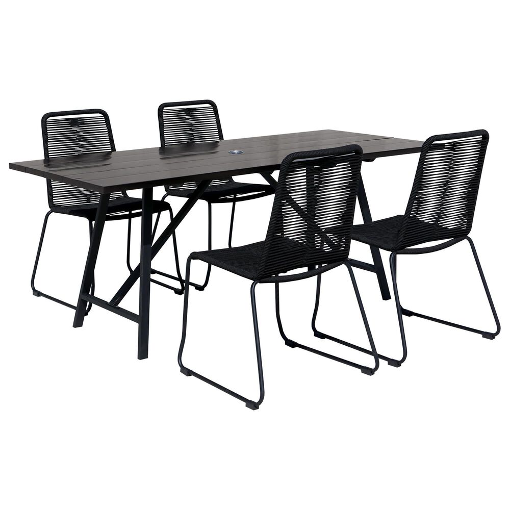 Blue River Koala and Shasta 5-Piece Patio Dining Set in Black and Dark Eucalyptus, , large