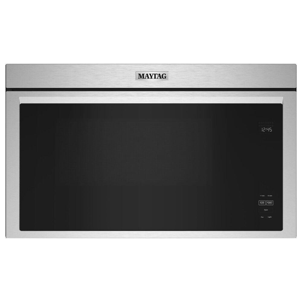 MAYTAG 2-Piece Kitchen Package with 5.3 Cu. Ft. Freestanding Electric Range and 1.1 Cu. Ft. Over-the-Range Microwave in Fingerprint Resistant Stainless Steel, , large