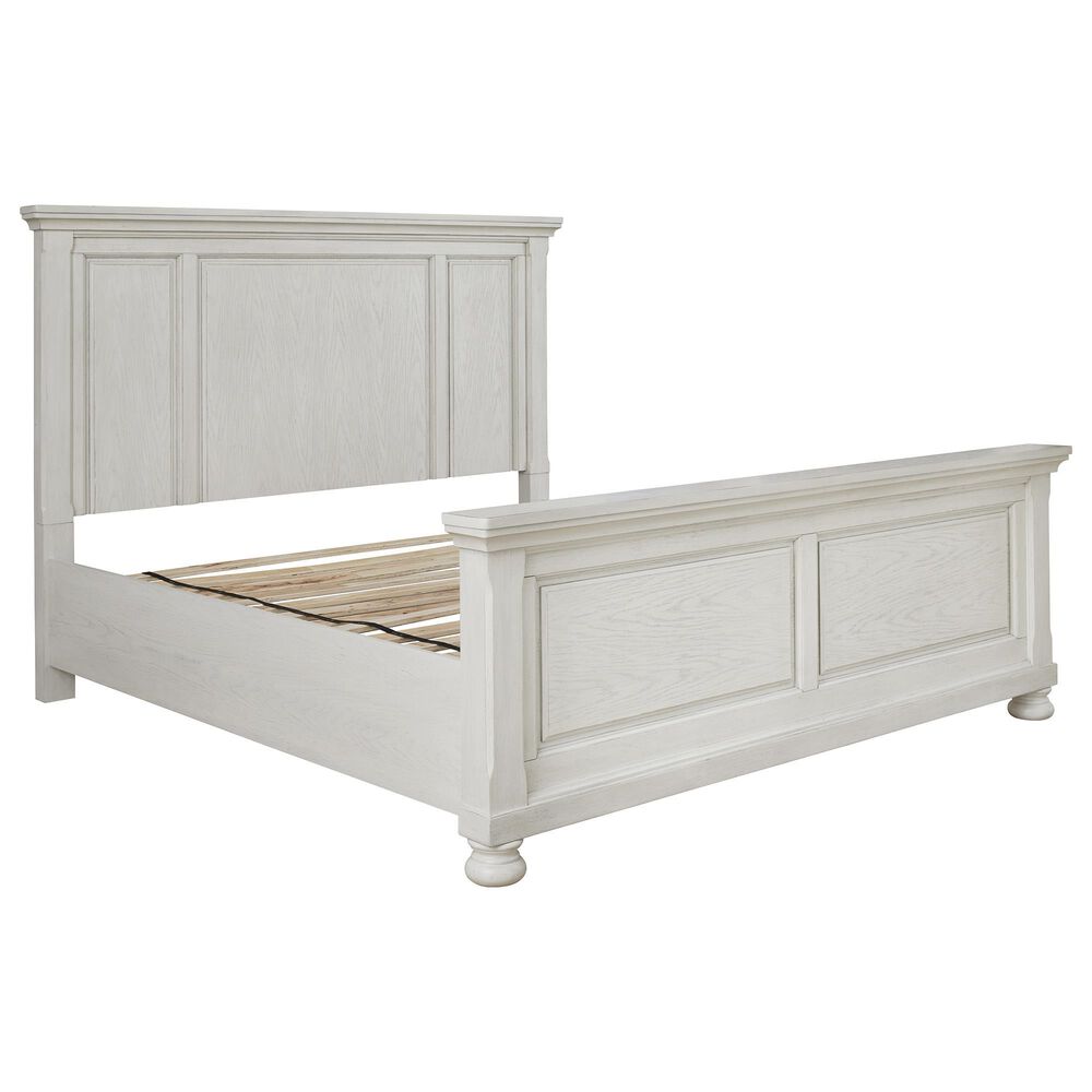 Signature Design by Ashley Robbinsdale 3 Piece King Bedroom Set in Antique White, , large