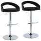 LumiSource Grotto Swivel Adjustable Bar Stool with Black Velvet Upholstery in Chrome (Set of 2), , large
