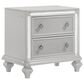 New Heritage Design Stardust 2-Drawer Nightstand in White, , large