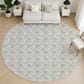 Dalyn Rug Company Soft Essentials Chevron Silver 8" Round Area Rug, , large