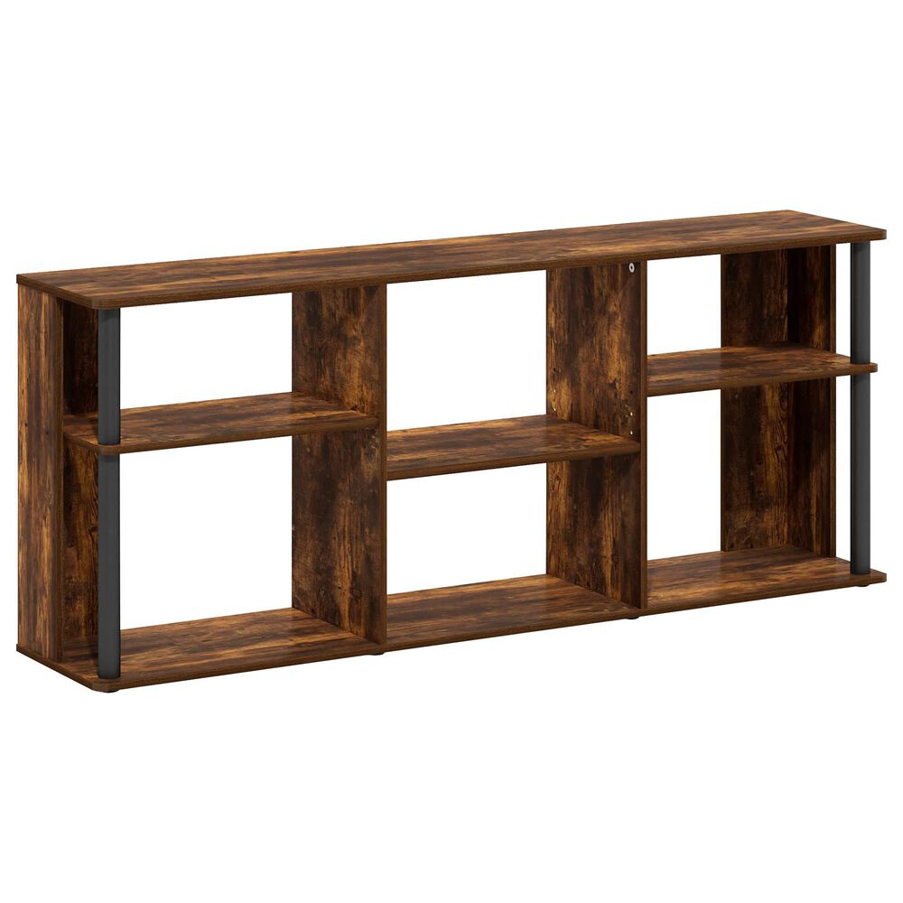 HOMLUX 58" TV Stand in Amber Pine and Black, , large