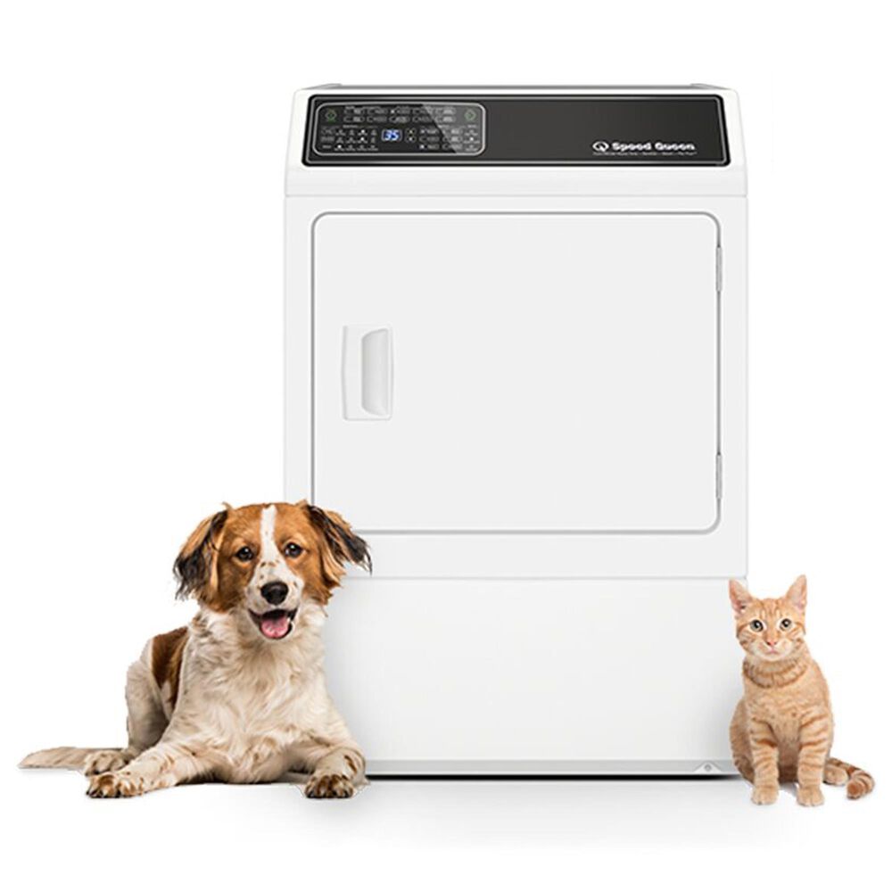 Speed Queen 7.0 Cu. Ft. Front Load Electric Dryer with Steam in White, , large