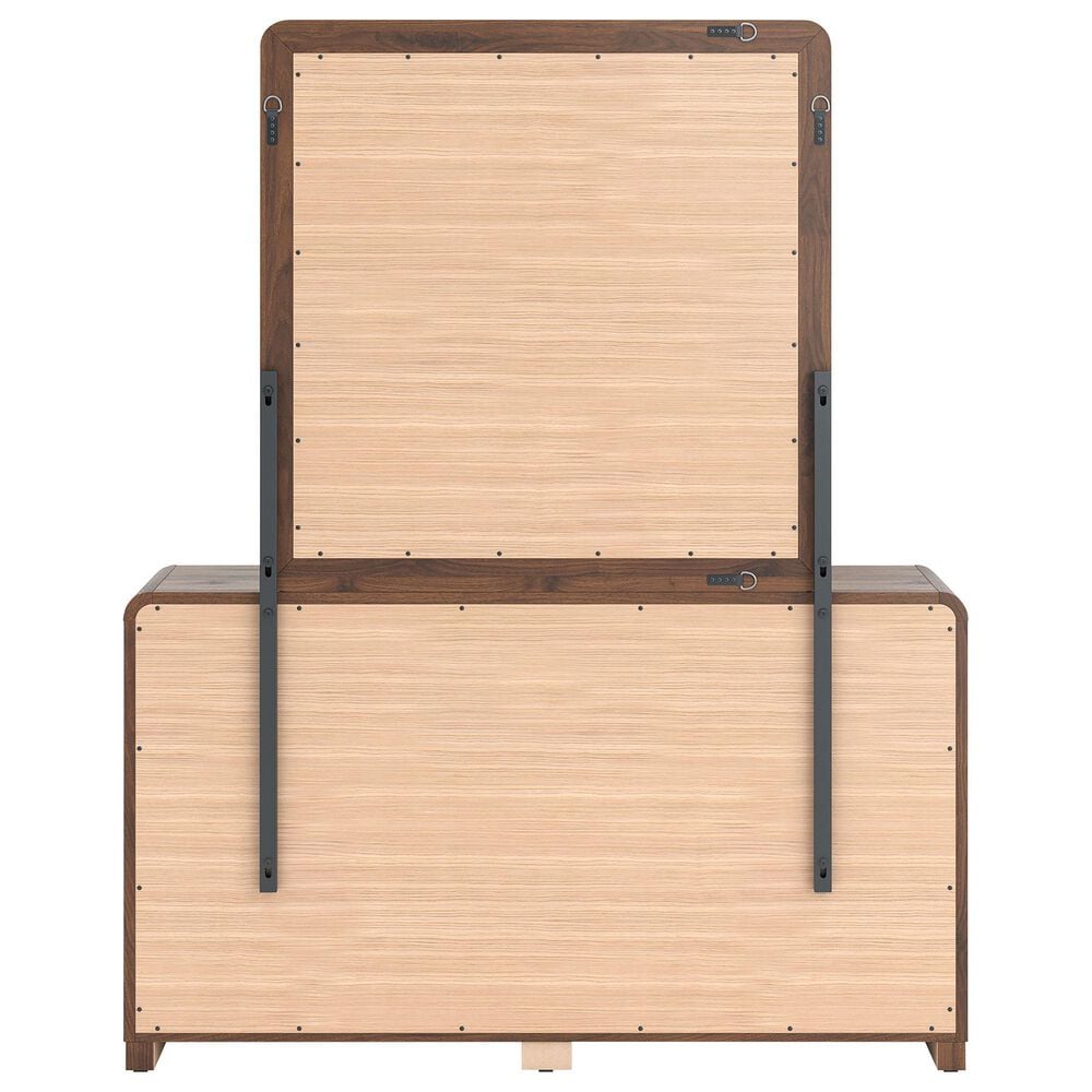 Ashley Fortlorn 3-Piece King Bedroom Set in Walnut Brown with LED Light, , large