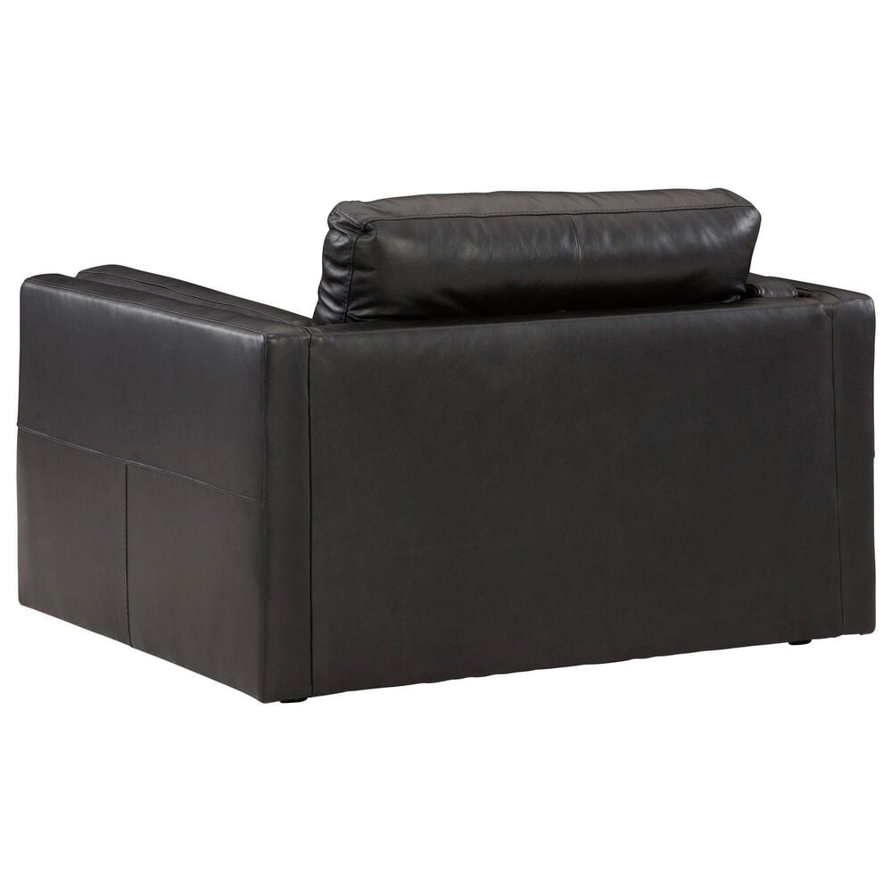 Ashley Amiata Stationary Chair and a Half with Ottoman Set in Onyx, , large