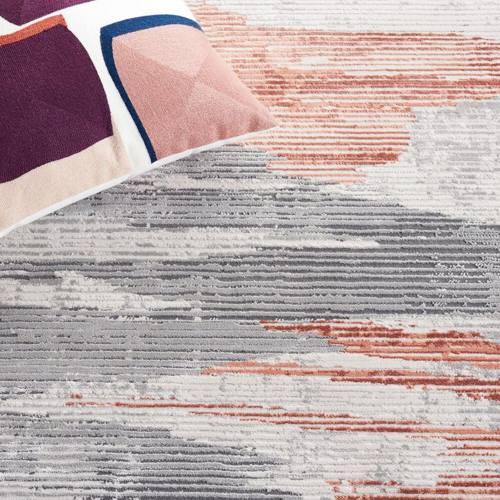 Safavieh Invista 8&#39; x 10&#39; Light Grey and Rust Area Rug, , large