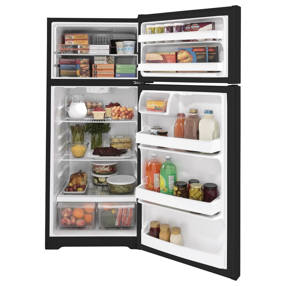GE 17.5 Cu. Ft. Top-Freezer Refrigerator in Black, , large