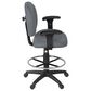 Regency Global Sourcing Comfort Series Swivel Computer Task Chair with Adjustable Arms and Drafting Kit in Grey, , large