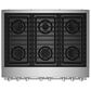 JennAir Noir 36" Dual-Fuel Professional Range in Stainless Steel, , large