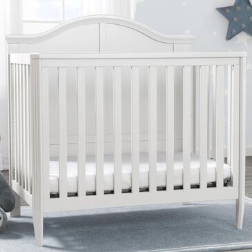 Delta Parker Mini Convertible Baby Crib with Mattress in Bianca White, , large