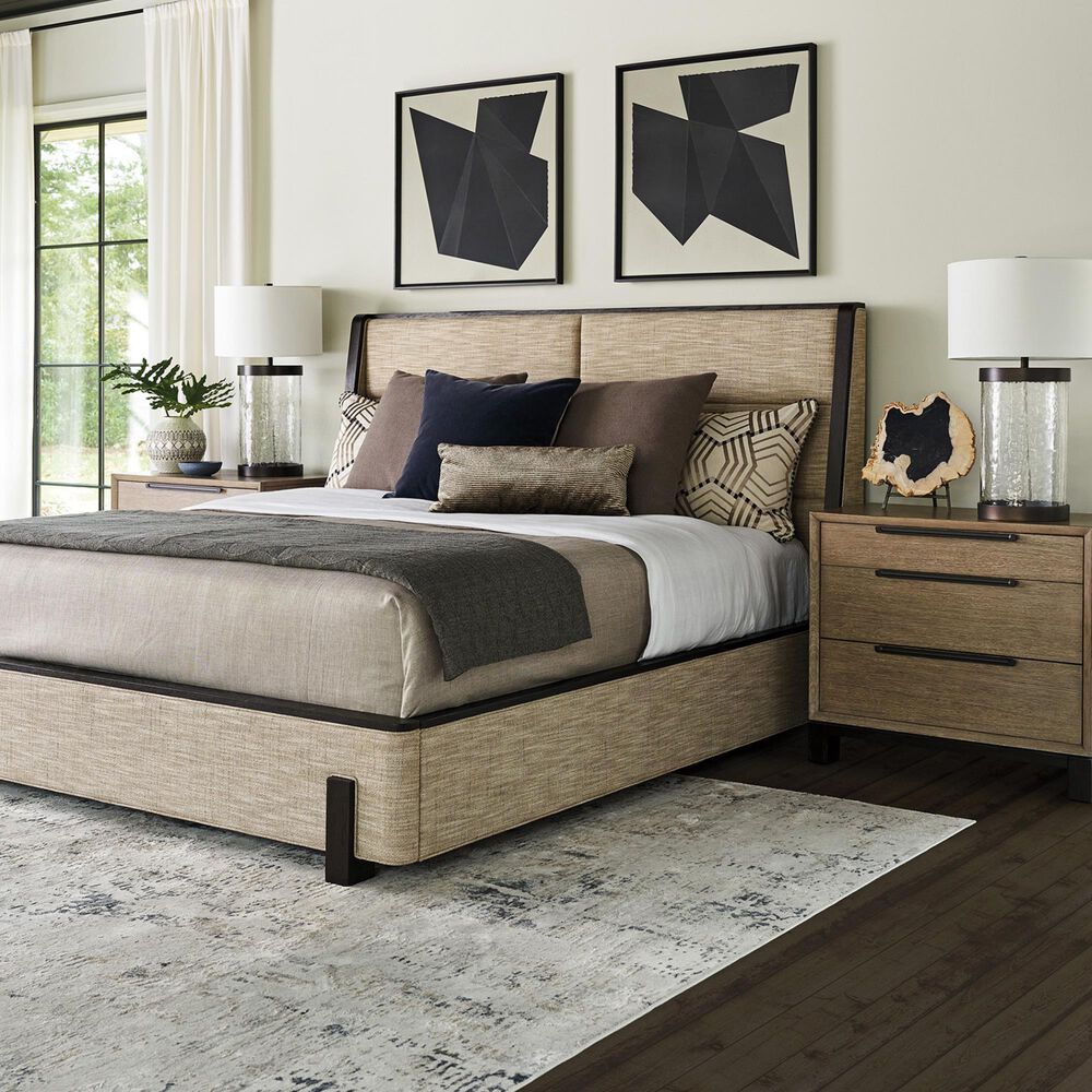 Lexington Furniture Zanzibar Barcelona King Upholstered Bed in Deep Espresso, , large