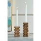 Ashley Emsleyfield Candle Holder in Tan (Set of 2), , large
