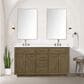 Lexora Home Abbey 60" Double Bathroom Vanity in Grey Oak with 2 cm White Cultured Marble Top and Rectangular Sinks, , large