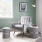 Lumisource Cinch 2-Piece Nesting Ottoman Set in Silver, , large