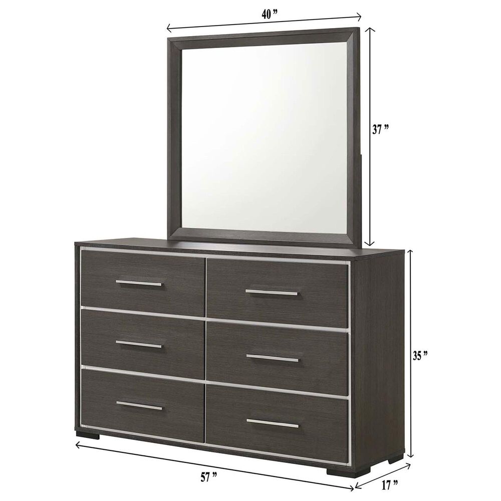Crown Mark Dresser and Mirror, , large