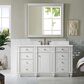 James Martin Vanities Bristol 60" Single Bathroom Vanity in Bright White with 3 cm Lime Delight Quartz Top and Rectangular Sink, , large