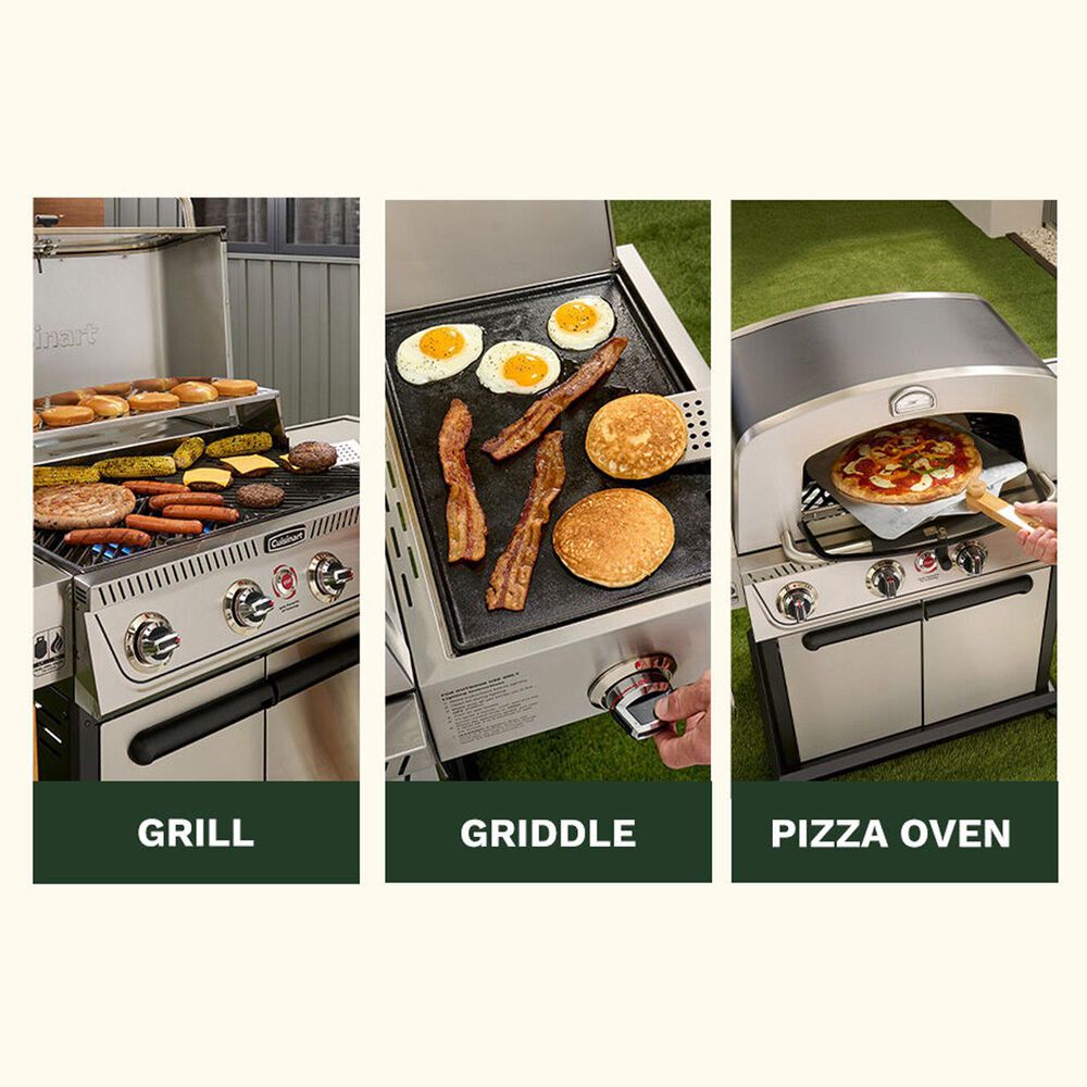Cuisinart Propel 4-Burner 3-in-1 Gas Grill in Black and Stainless Steel, , large