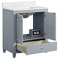 37B Claudine 30" Single Bathroom Vanity in Soft Blue with Glossy White Composite Stone Top and Backsplash, , large