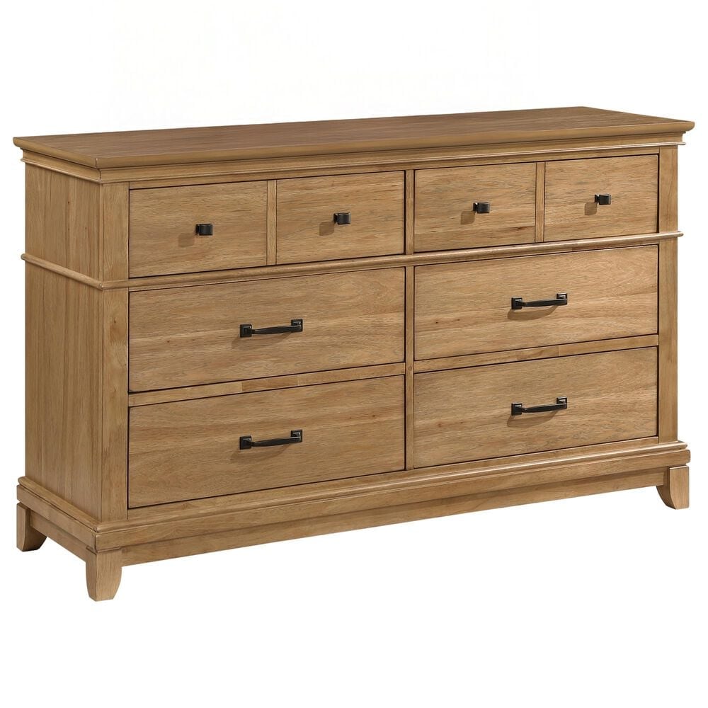 New Heritage Design Sunstone 6 Drawer Dresser Only in Honey Tan, , large