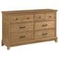 New Heritage Design Sunstone 6 Drawer Dresser Only in Honey Tan, , large