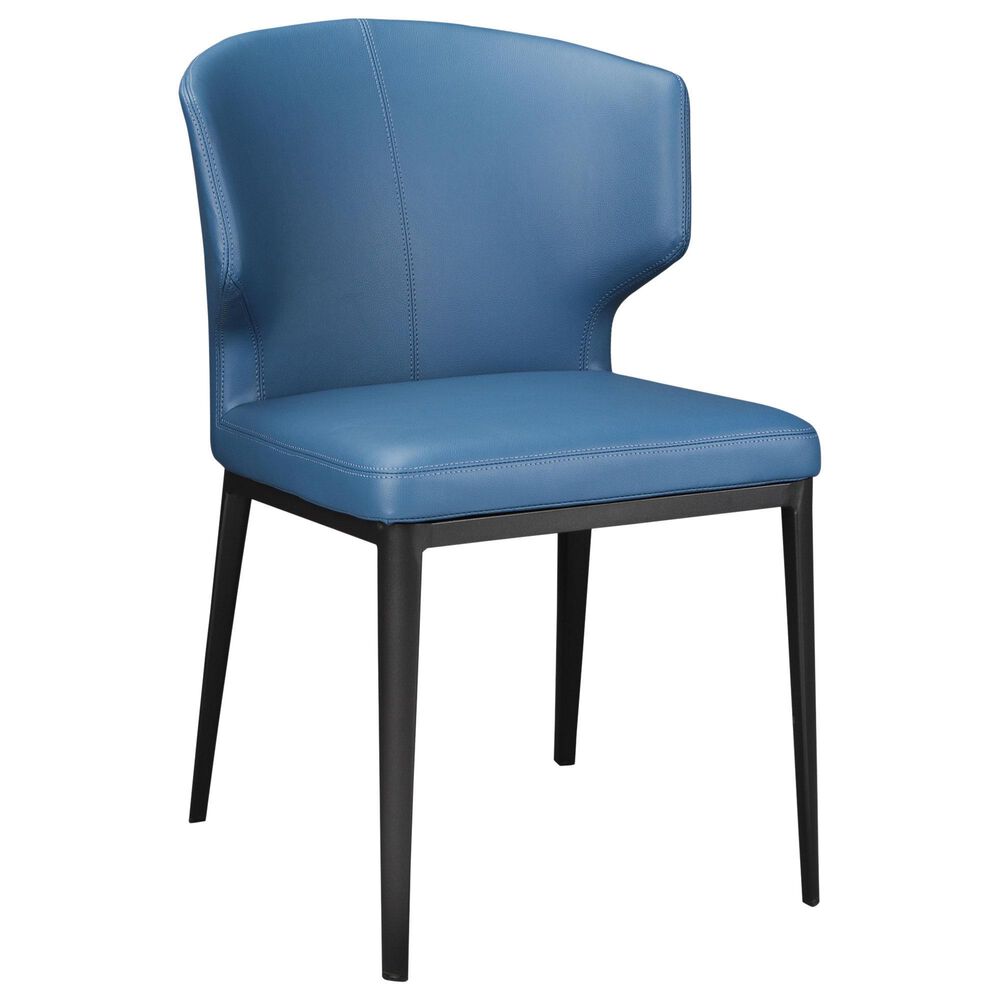Moe"s Home Collection Delaney Side Chair in Blue, , large