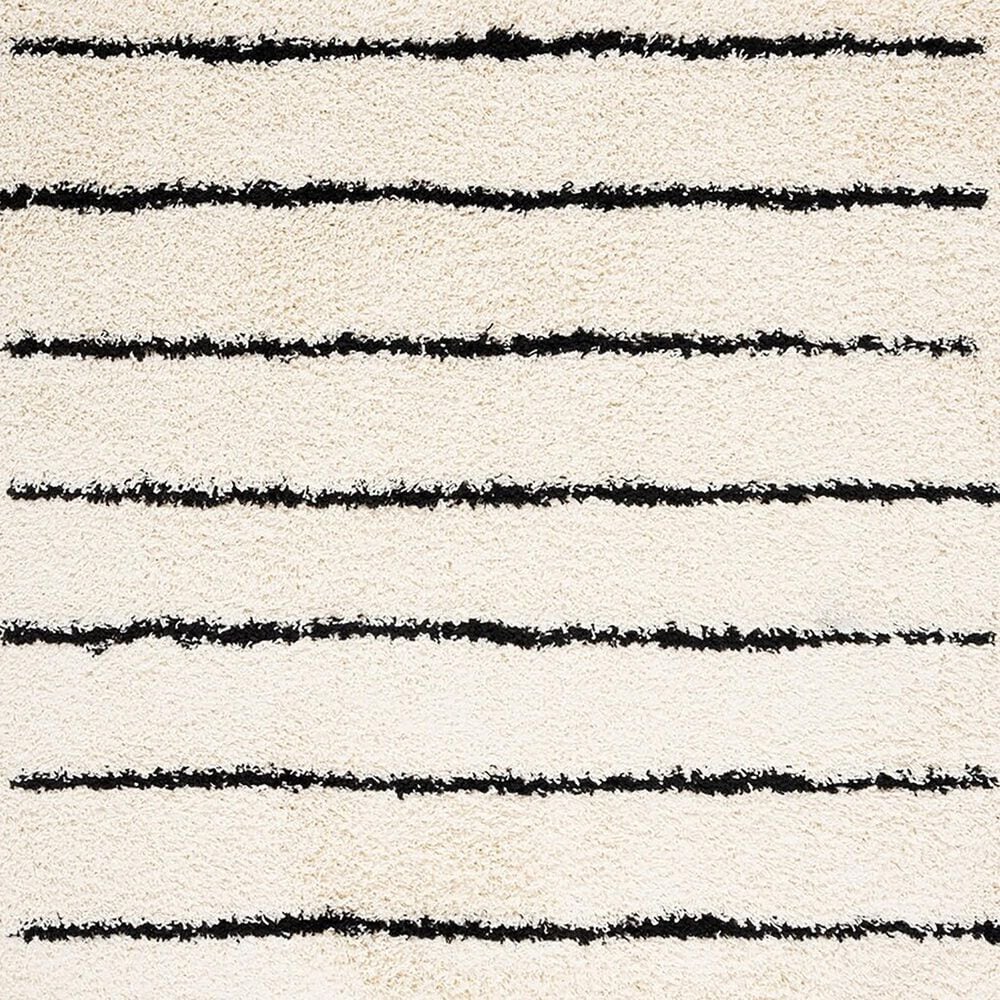 Safavieh Venus Shag VNS604A 2&#39;2&quot; x 8&#39; Ivory and Black Runner, , large