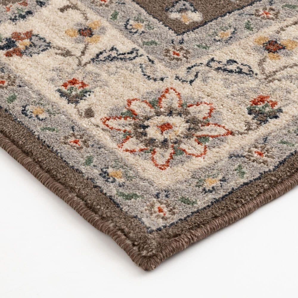 Central Oriental Minerva Maneli Latte and Alabaster 2&#39;3&quot; x 7&#39;7&quot; Runner, , large