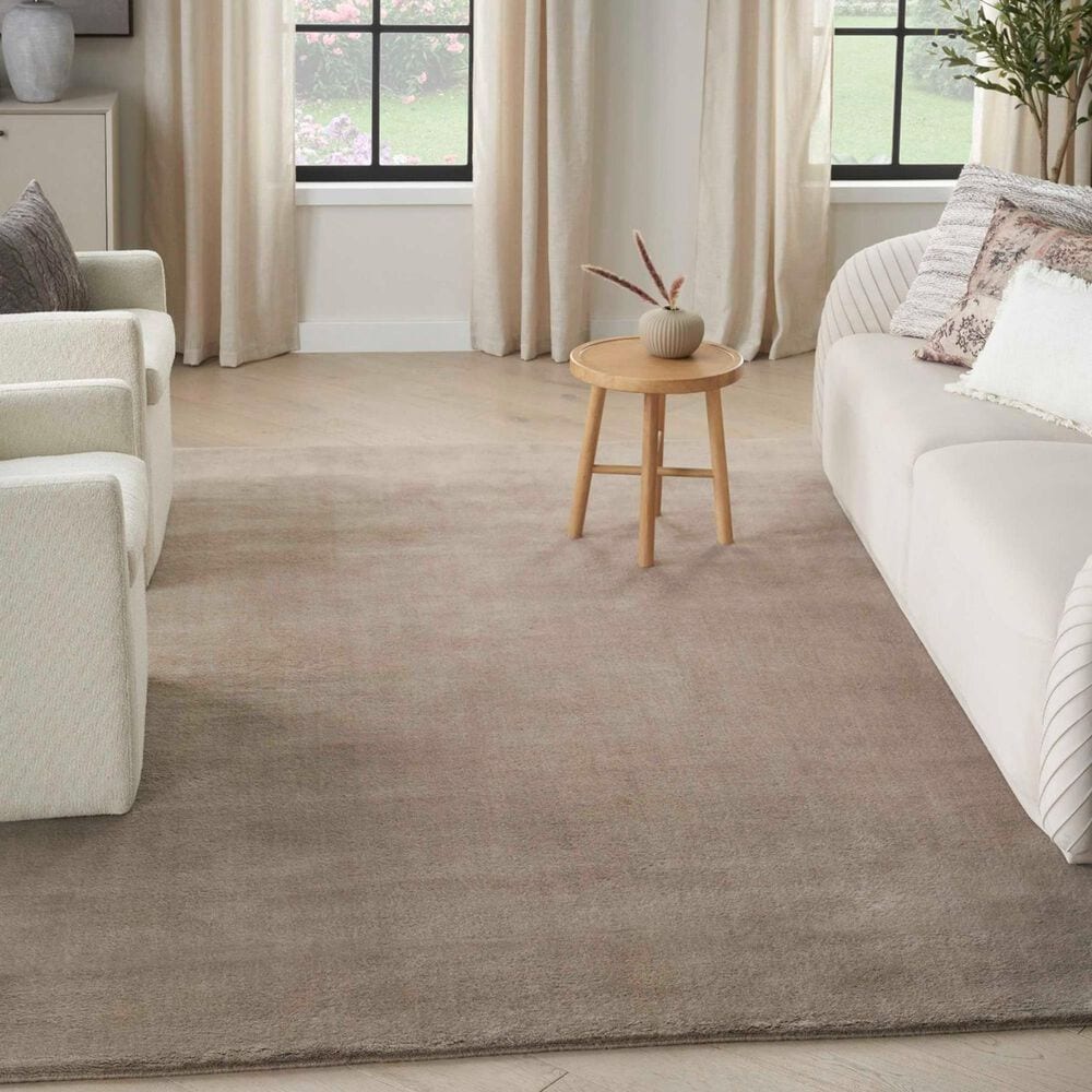 Nourison Plush Cloud 5&#39;3&quot; x 7&#39;3&quot; Taupe Area Rug, , large