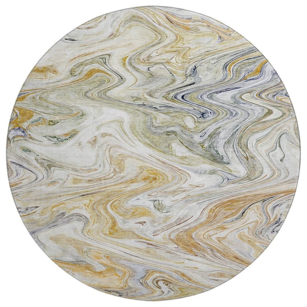 Dalyn Rug Company Ravenna RN8 8" Round Linen Area Rug, , large