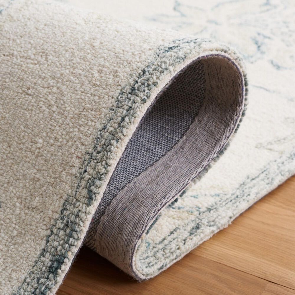 Safavieh Micro-Loop MLP477A 3&#39; x 5&#39; Ivory and Blue Area Rug, , large