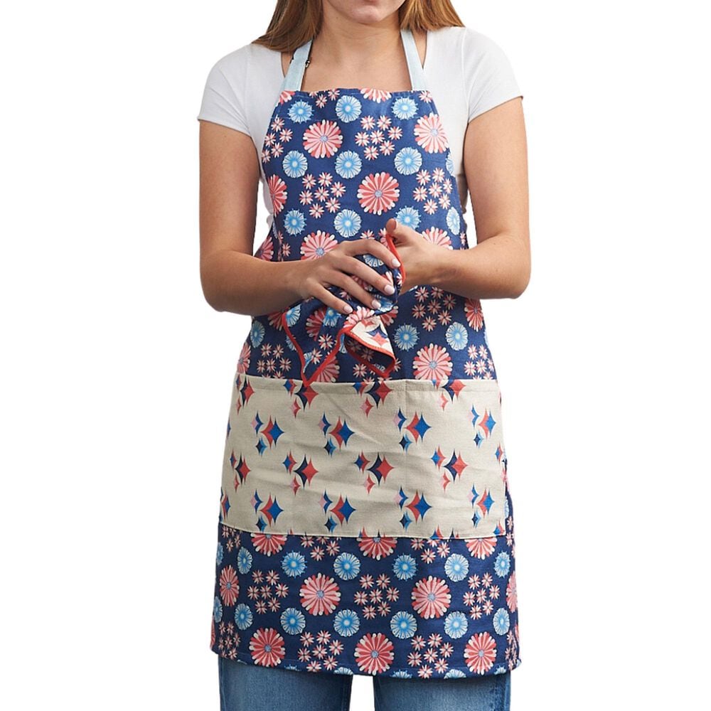 Once Again Home Burst Attach and Go Apron in Navy, , large