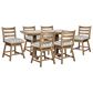 Millenium Counter Table and 6 Stools in Light Brown, , large