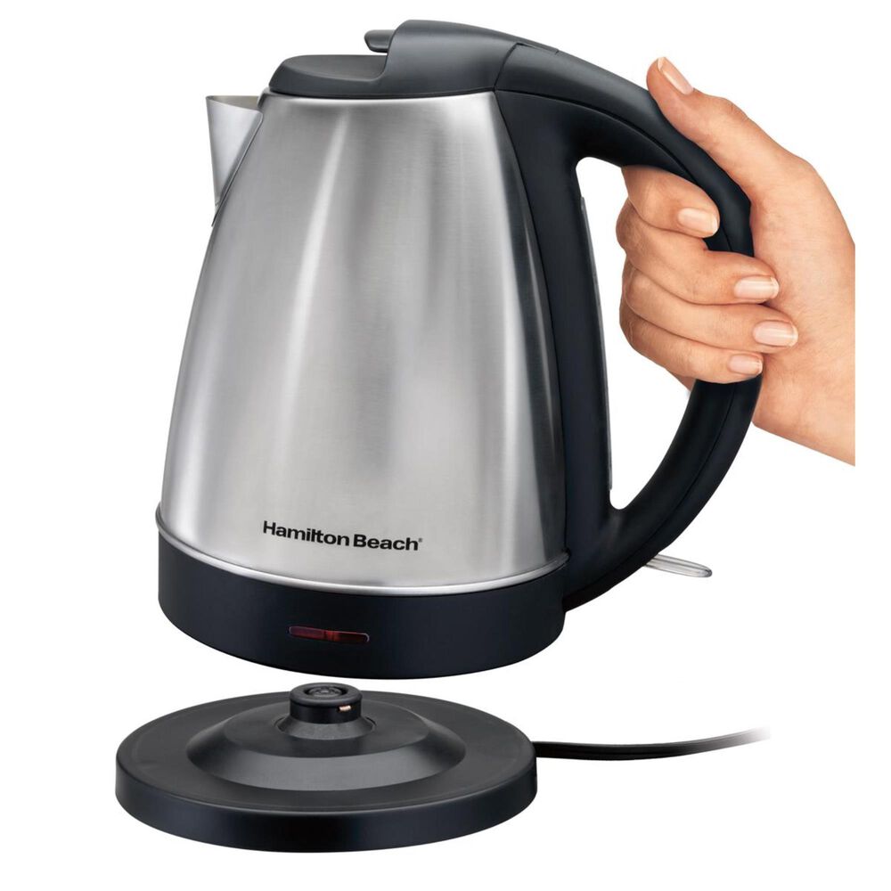 Hamilton Beach 1.7 Liter Stainless Steel Electric Kettle, , large