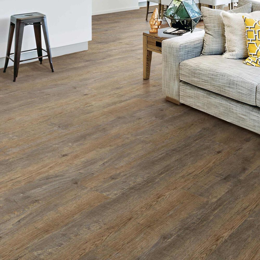 Tarkett NuGen Click Chestnut Ridge Furrowed 7&quot; x 48&quot; Luxury Vinyl Plank, , large