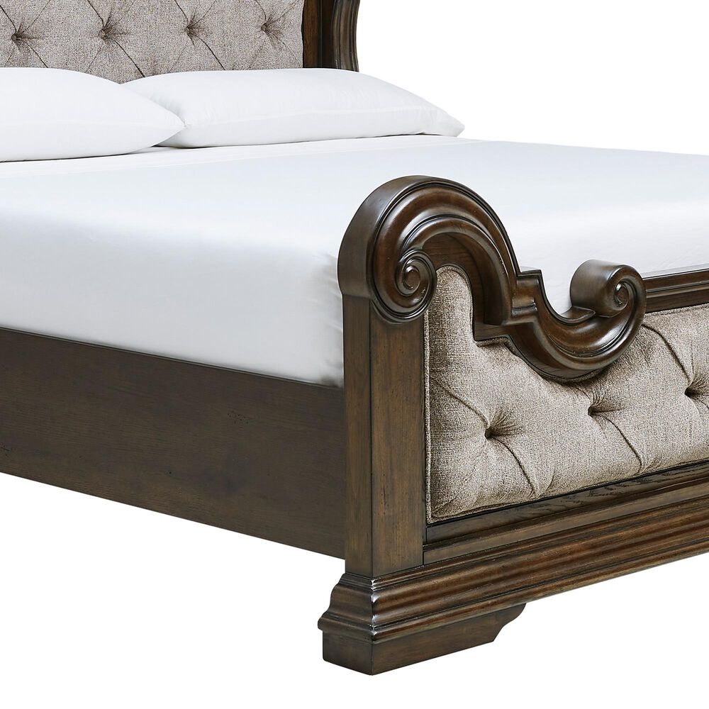Ashley Maylee King Upholstered Bed  in Dark Brown, , large