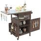 HOMLUX 40.5" Outdoor Kitchen Island with One Drawer in Brown and Stainless Steel, , large