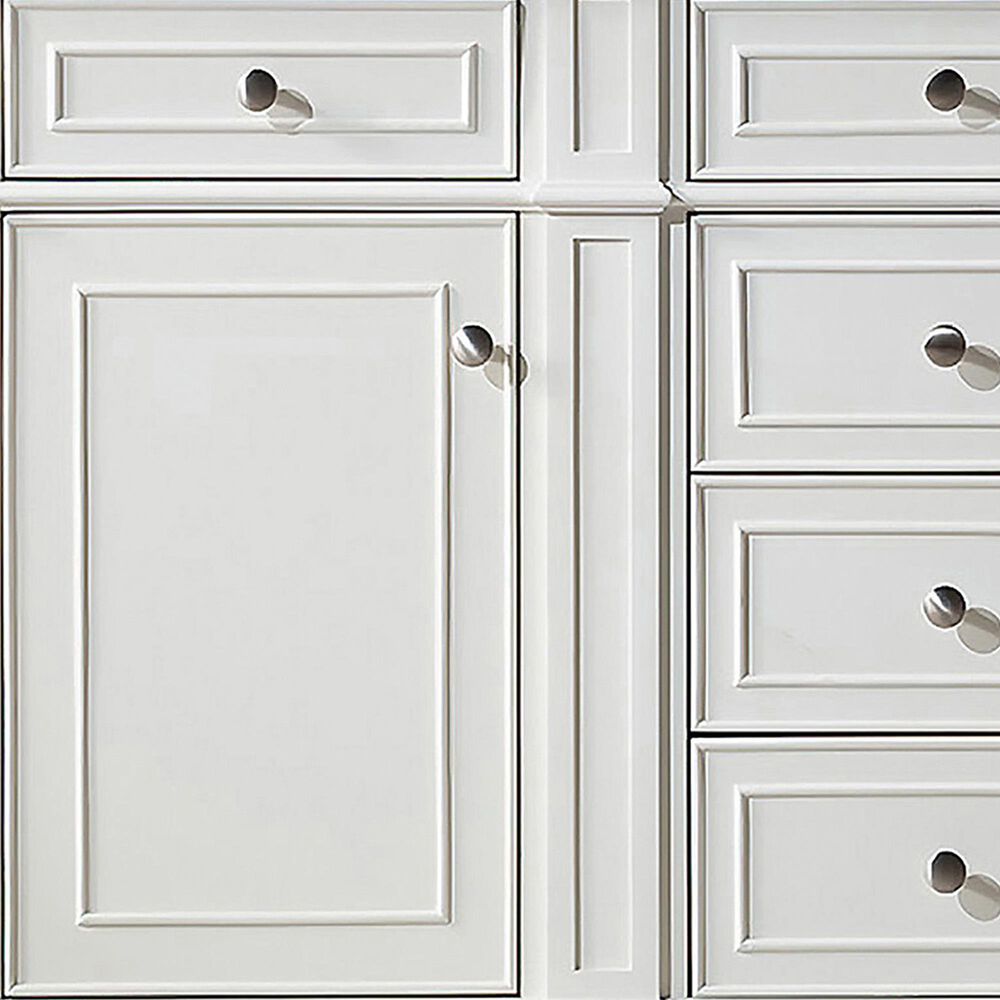 James Martin Vanities Bristol 60&quot; Double Bathroom Vanity in Bright White with 3 cm Victorian Silver Quartz Top and Rectangular Sinks, , large