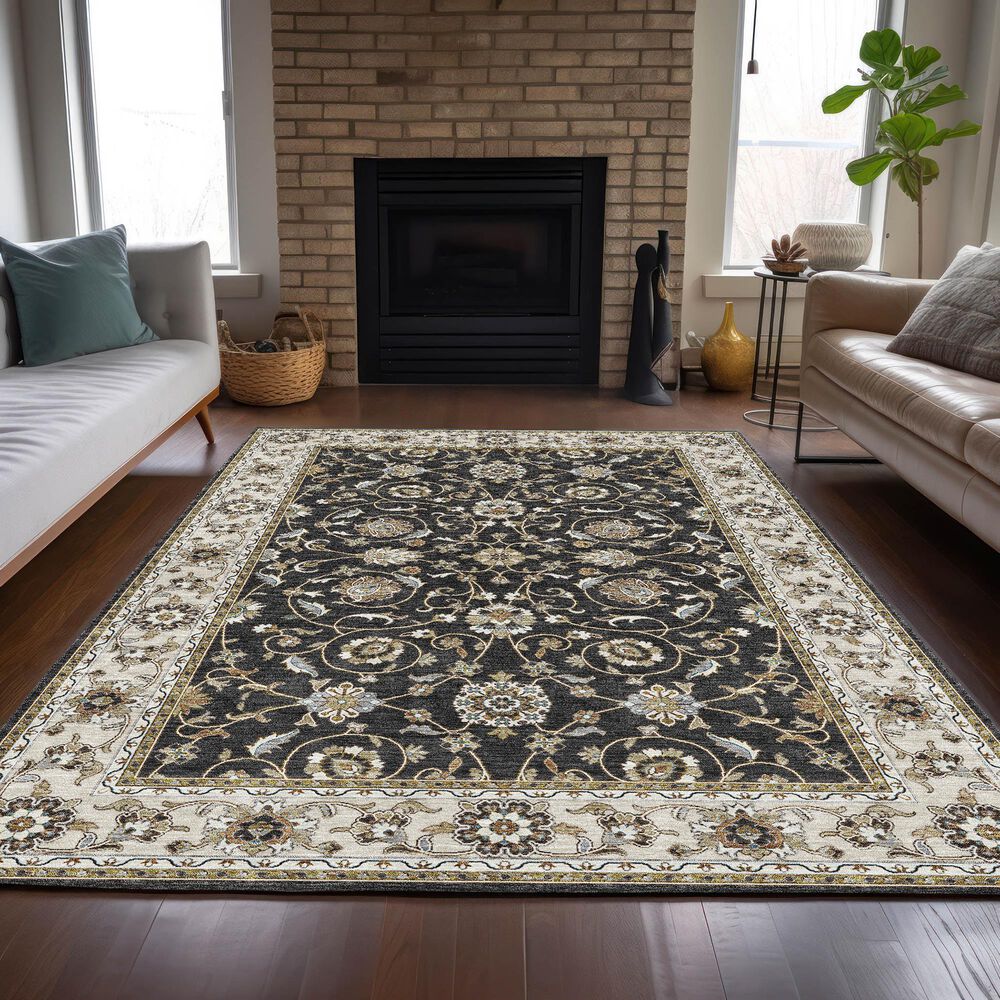 Dalyn Rug Company Hatay HY1 5&#39; x 7&#39;6&quot; Black Area Rug, , large