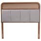 Baxton Studio Esti King Panel Headboard with Light Grey Fabric in Ash Walnut, , large
