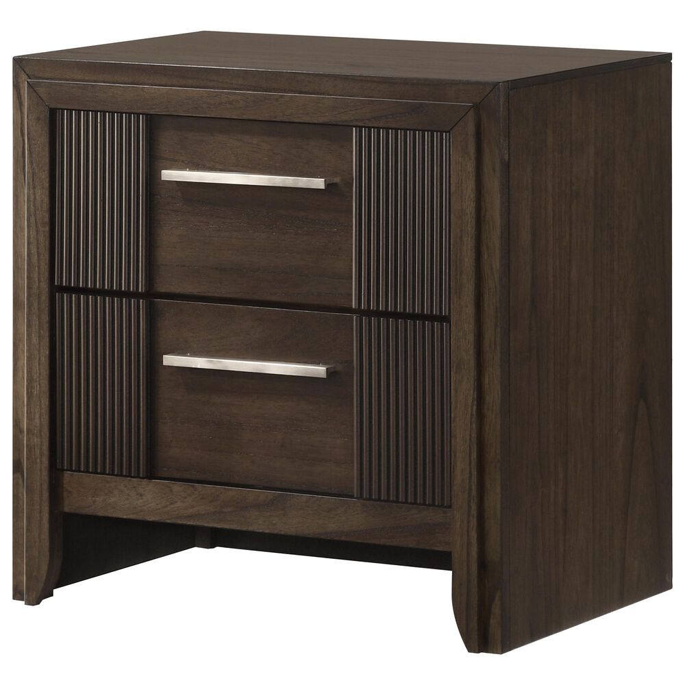 Titanic Furniture Branx 2-Drawer Nightstand in Brown, , large