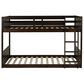Linon Home Decor Darcy Low Profile Twin over Twin Bunk Bed in Espresso, , large